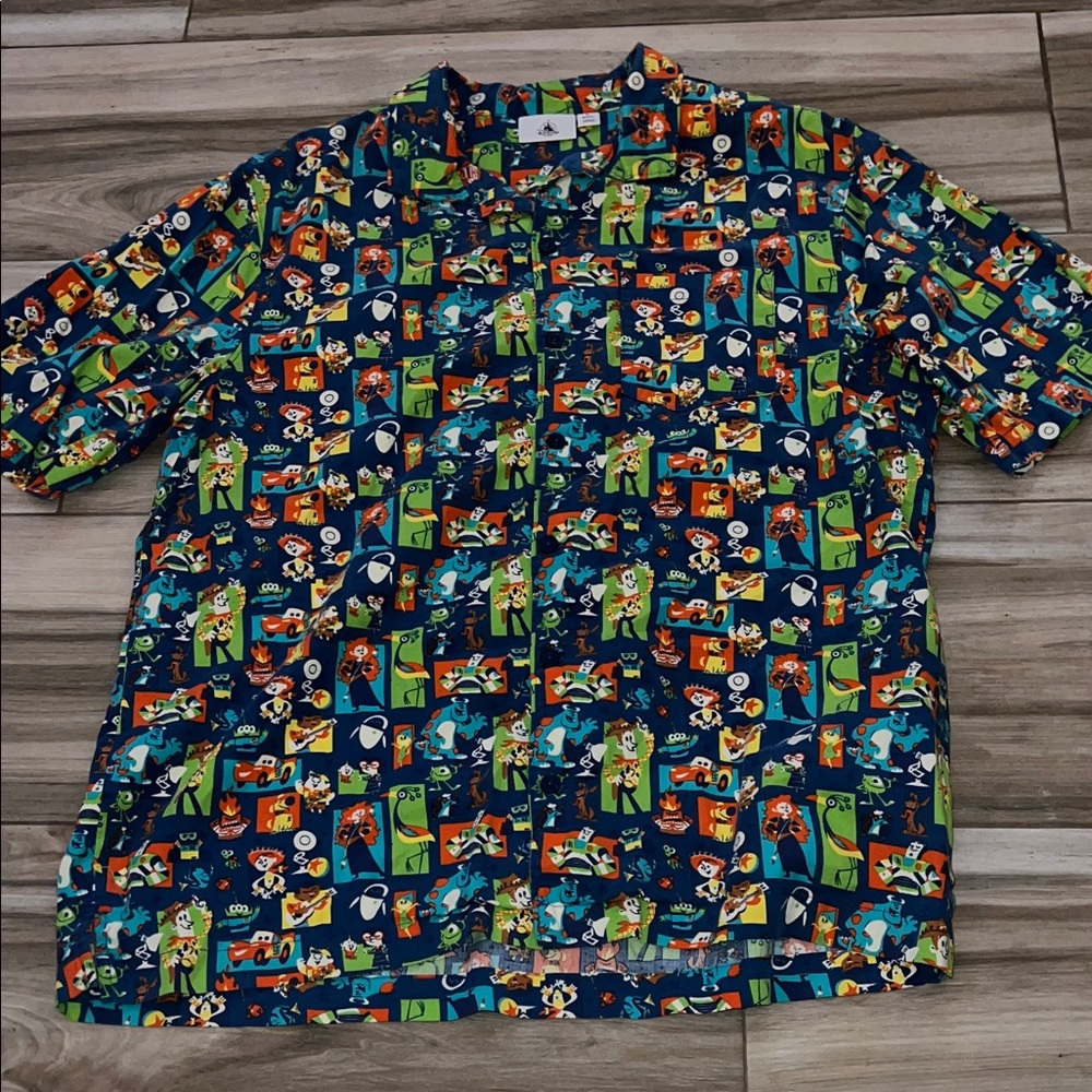 Disney Vibrant Pixar Cartoon Print Shirt